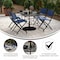 Flash Furniture Tory 31.5in. x 55in. Bronze Rectangular Tempered Glass Metal Table w/Umbrella Hole TLH-089-BZ-GG - alternate 6